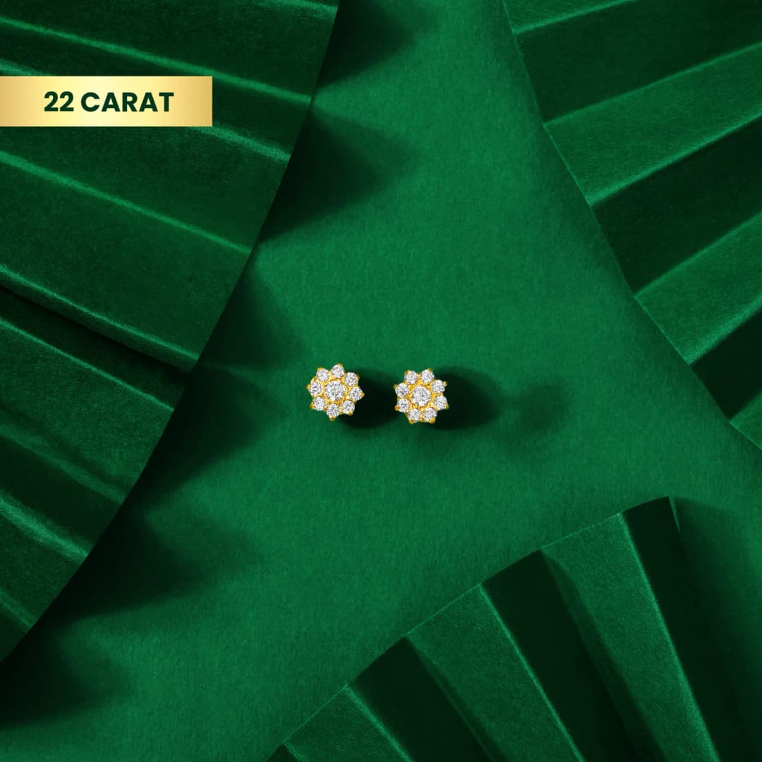 22Kt Golden Floral AD Tops