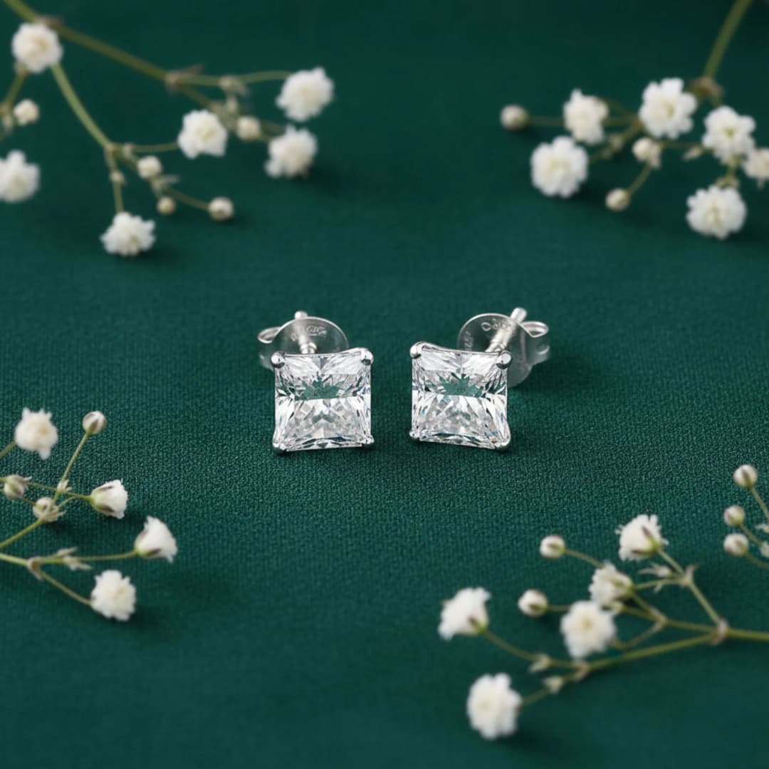 Square Illusion Studs