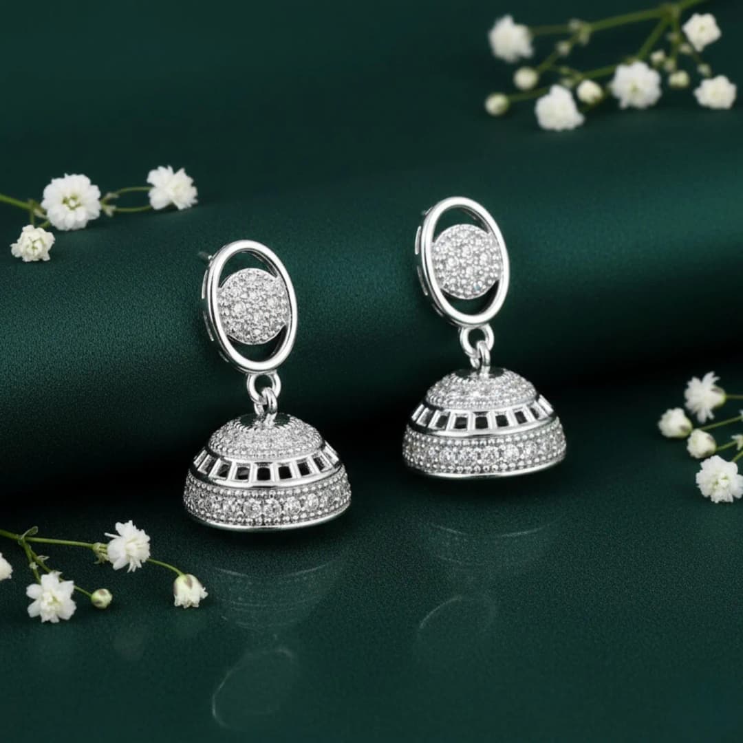 Silver Noor Jhumka
