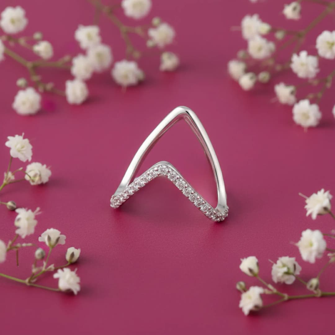 Chevron Spark 92.5 Sterling Silver Ring