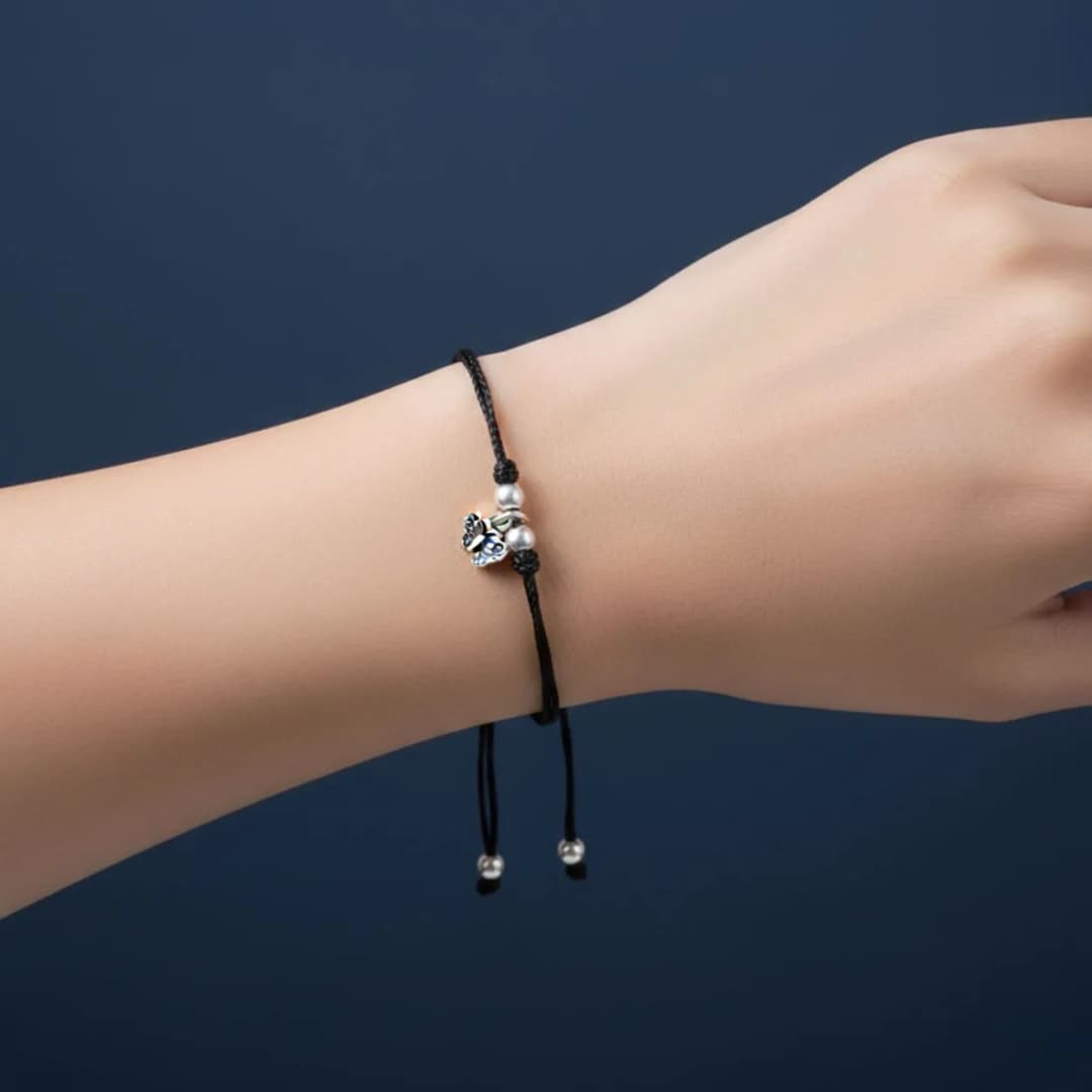 2 in 1 Silver Butterfly Anklet & Bracelet