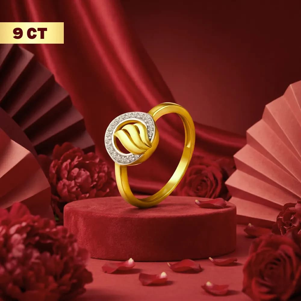 Flora 9CT Gold Leaf Dailywear Ring