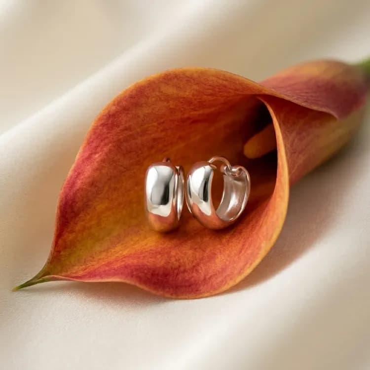Rounded Plain Silver Bali