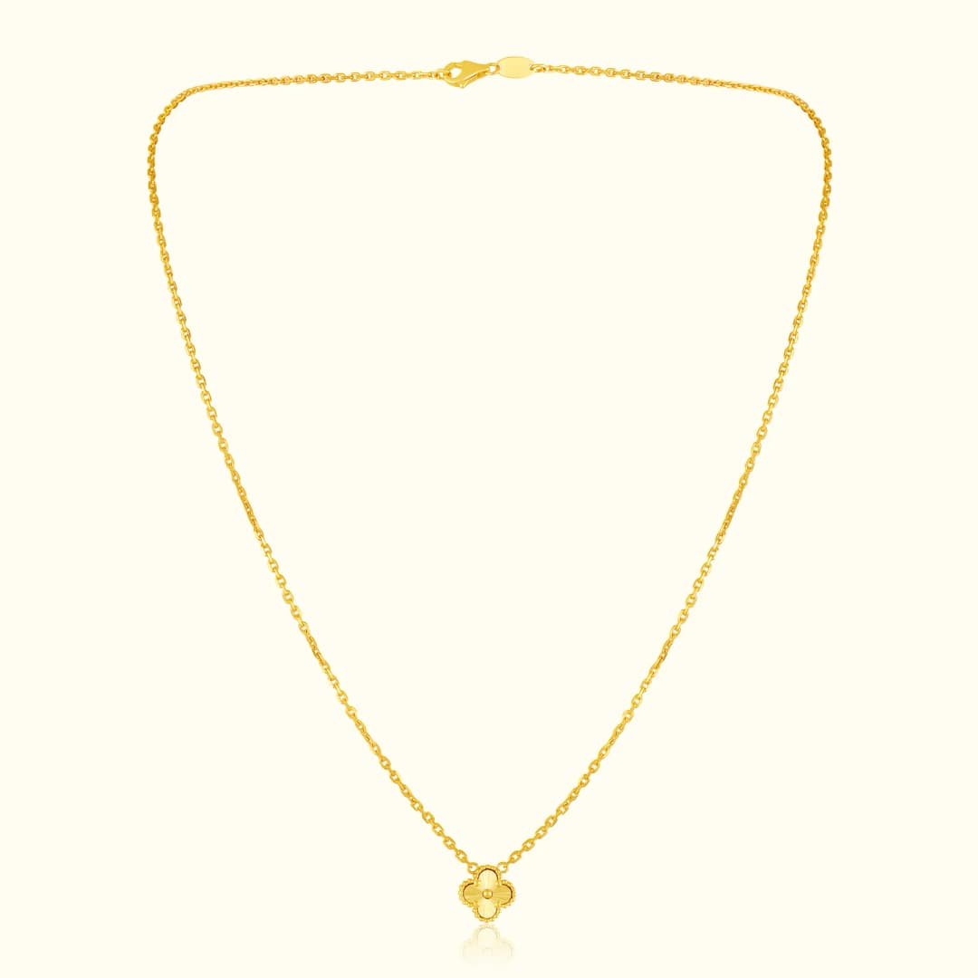18CT Four-Leaf Clover Gold Chain
