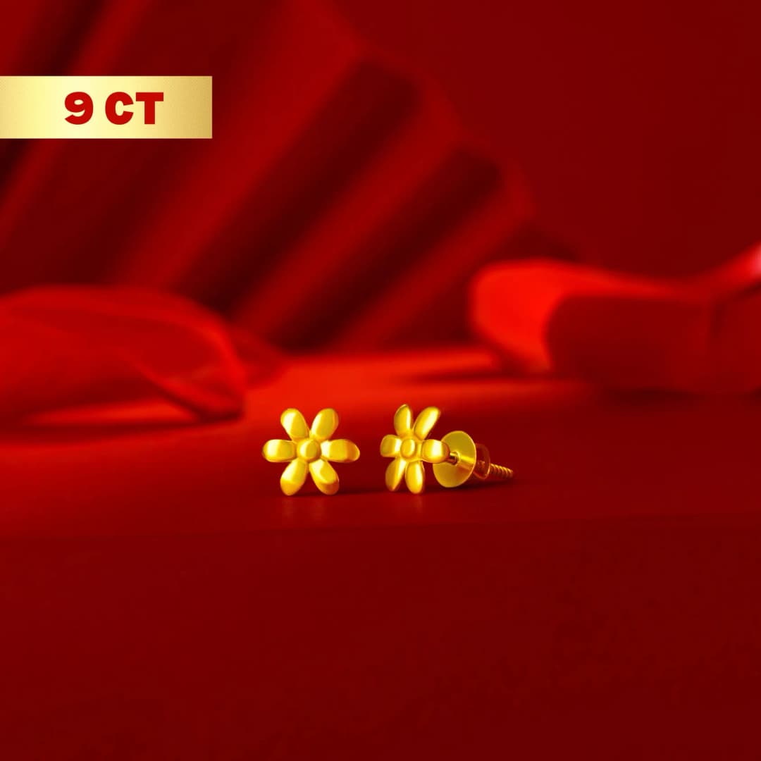 9CT Gold Minimalist Floral Tops
