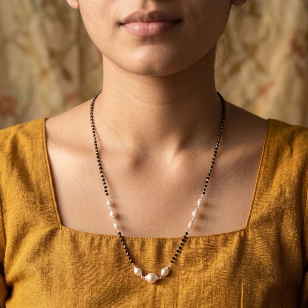 Everyday Moti Silver Mangalsutra