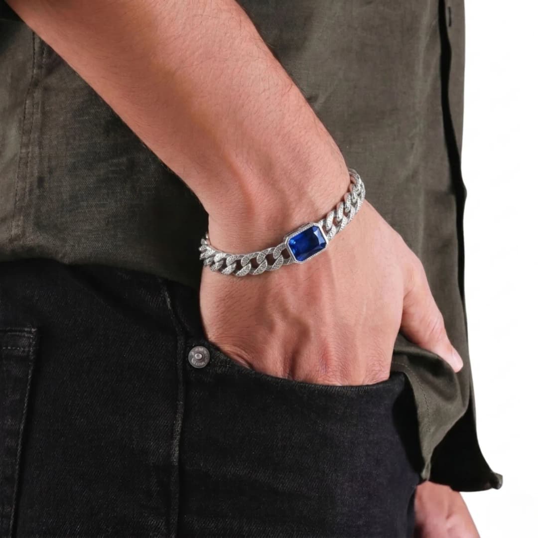 Cobalt Blue Silver Bracelet