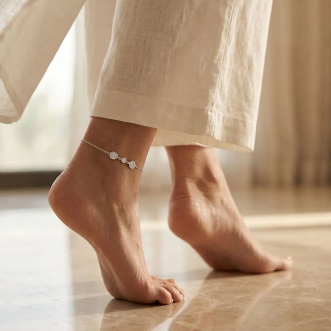 Circle of Hope Silver Anklet