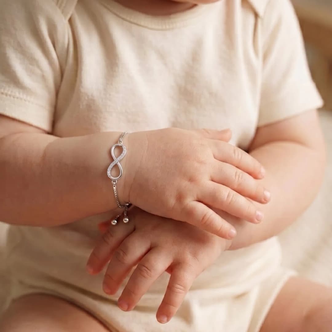 Baby Infinity Silver Bond Bracelet
