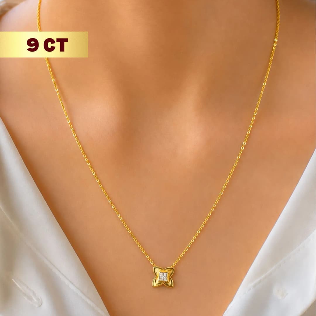 9CT Gold Flower Chain