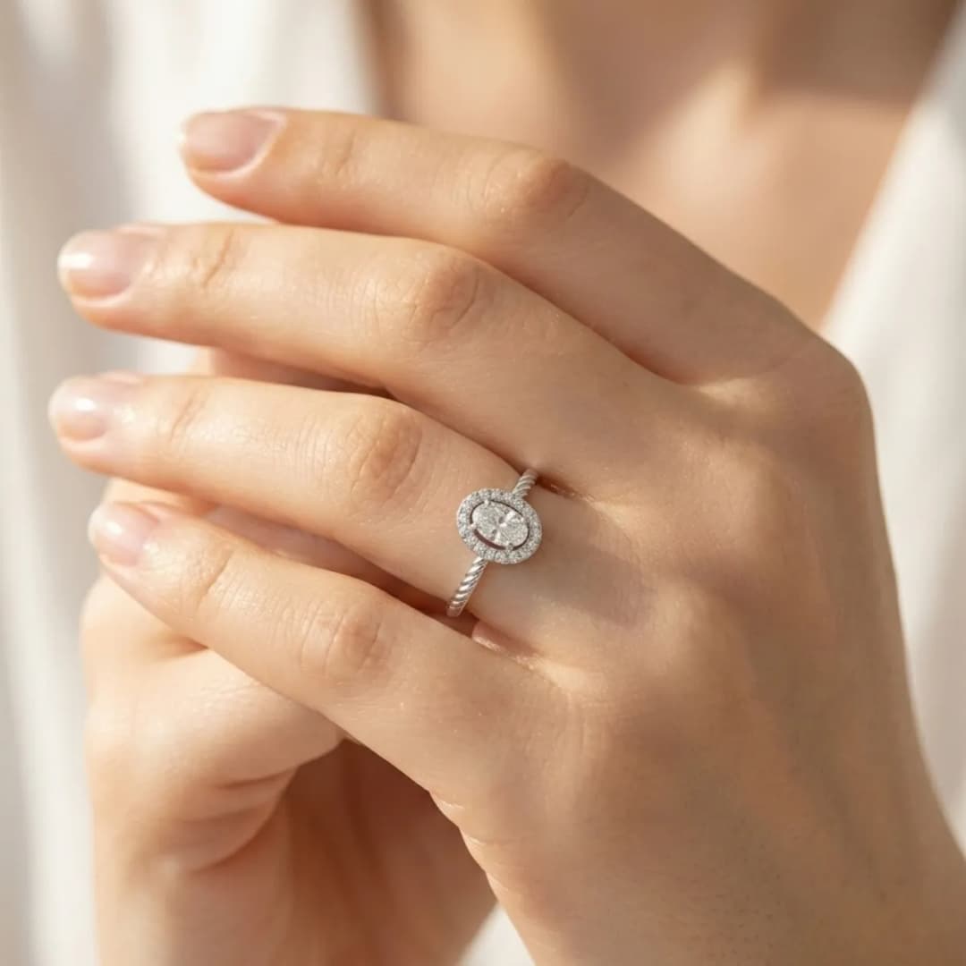 Aurora Circle Silver Ring