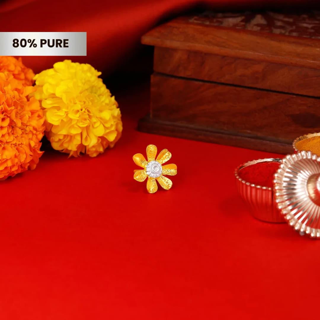 Sunehri Two-Tone Ganpati Flower