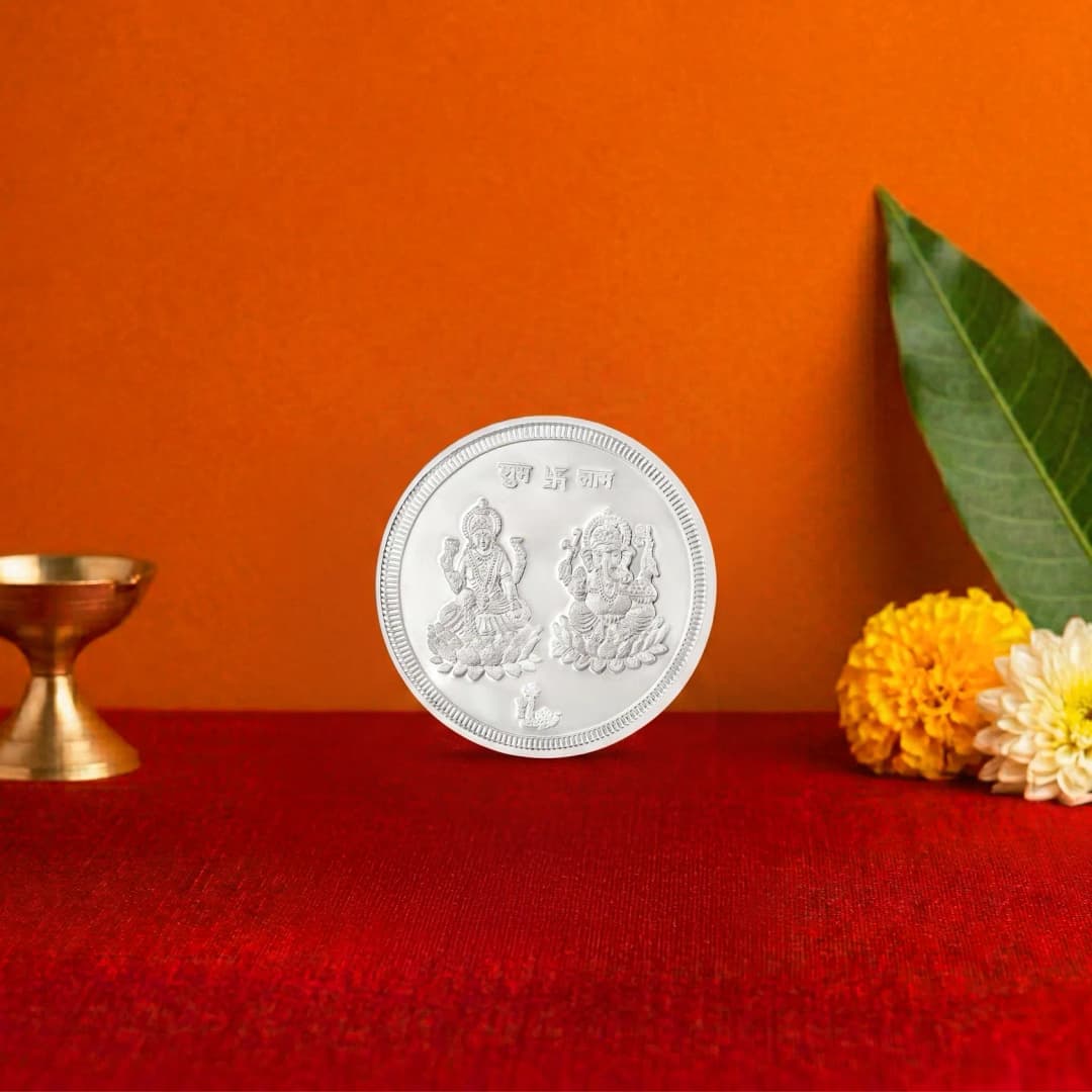 10 Gram 999 Lord Ganesh & Goddess Lakshmi Pure Silver Coin