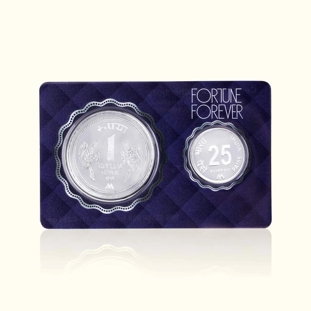 1 Rupee 25 Paisa 999 Silver Coin