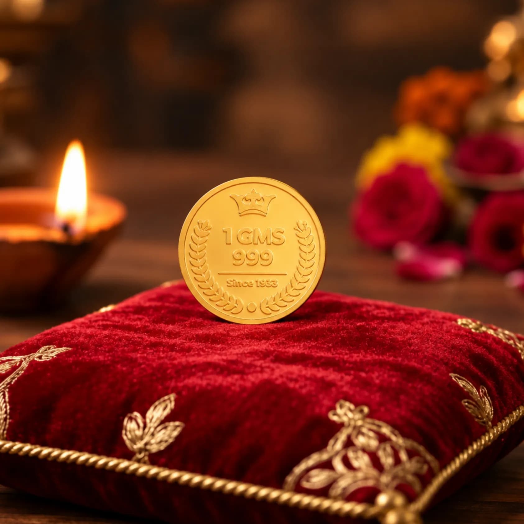 1 Gram 24KT (999) Pure Gold Coin