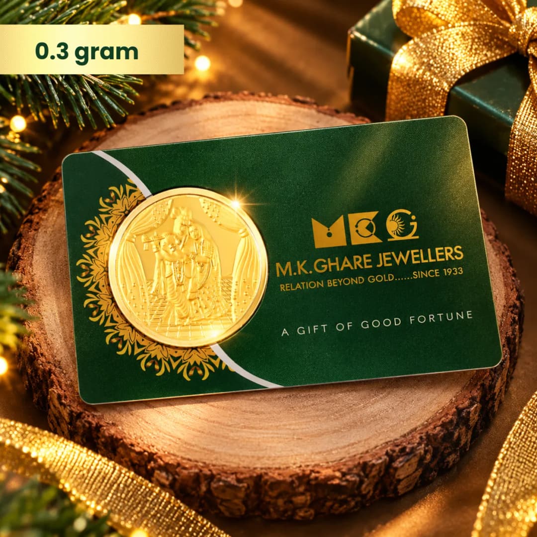 0.3 Gram 24KT (999) Radhakrishna Pure Gold Gift Coin