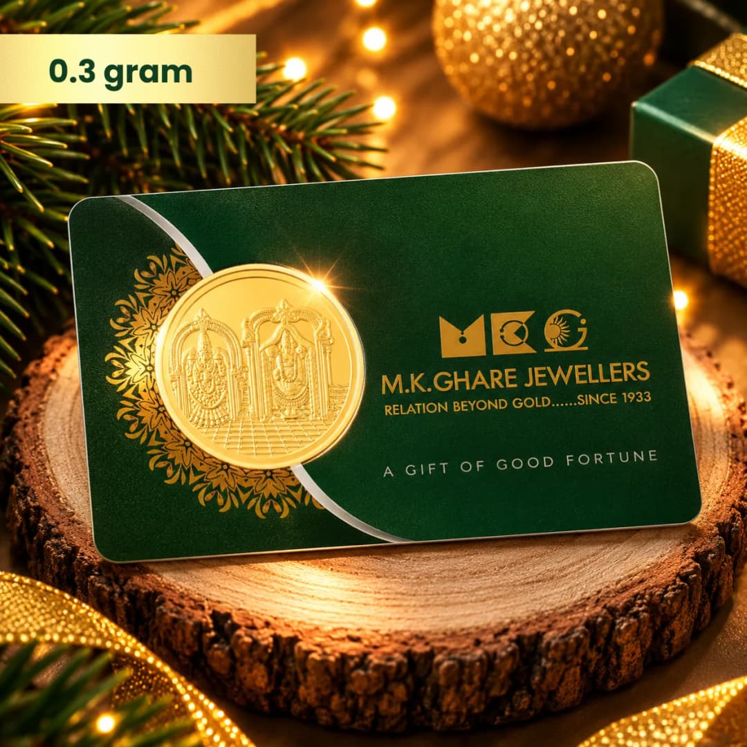 0.3 Gram 24KT (999) Balaji & Padmavati Pure Gold Gift Coin