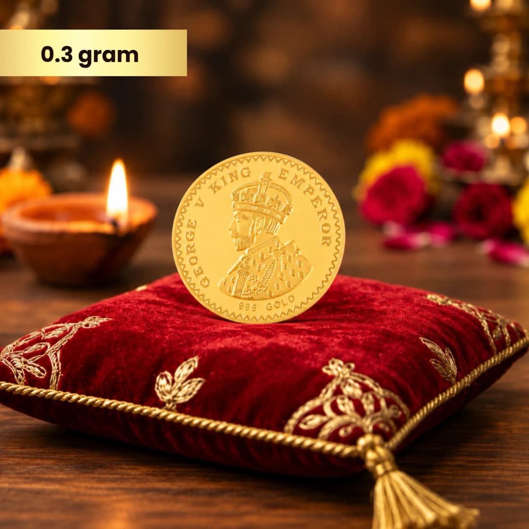 0.3 Gram 24KT (999) King Pure Gold Gift Coin
