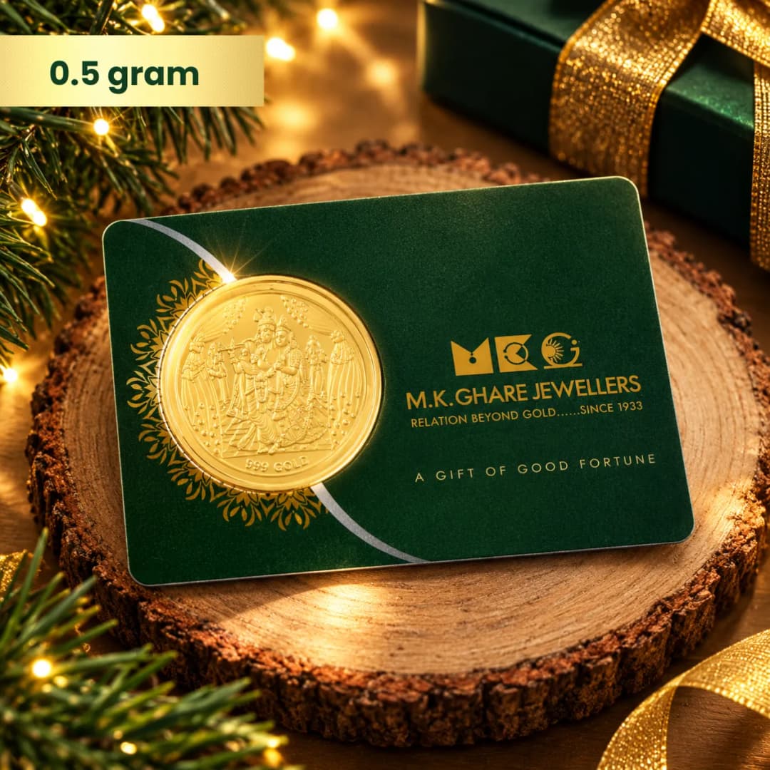 0.5 Gram 24KT (999) Radha Krishna Pure Gold Coin