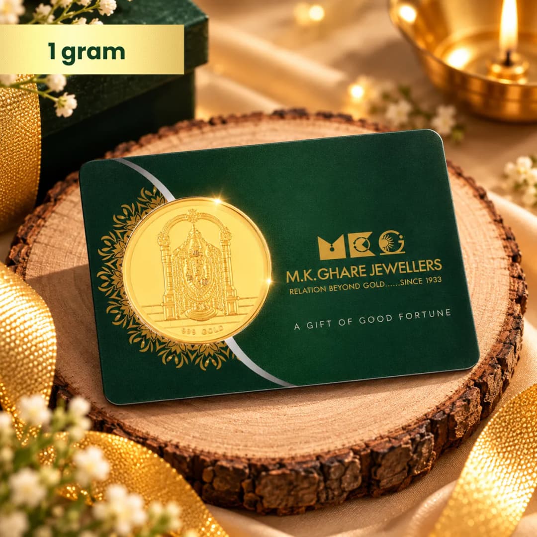 1 Gram 24KT (999) Balaji Pure Gold Gift Coin